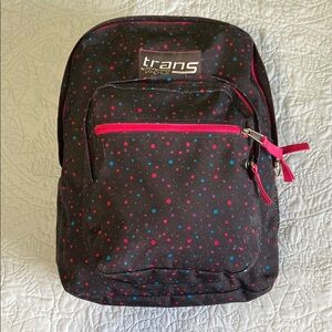 Trans by JanSport Black Backpack with Colorful Dots